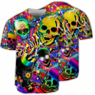 Skull Sweet Skull Say Hi - Baseball Jersey - Owl Ohh - Owl Ohh