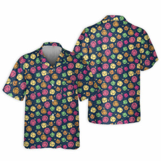 DnD Dice Colorful Pattern Small - Hawaiian Shirt - Owl Ohh - Owl Ohh