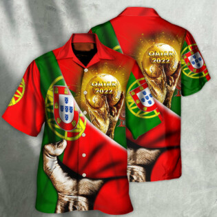 World Cup Qatar 2022 Portugal Will Be The Champion Flag Vintage - Hawaiian Shirt - Owl Ohh - Owl Ohh
