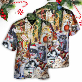 Christmas Cat Love Xmas - Hawaiian Shirt - Owl Ohh - Owl Ohh