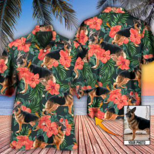 German Shepherd Tropical Custom Photo - Hawaiian Shirt - Owl Ohh - Owl Ohh