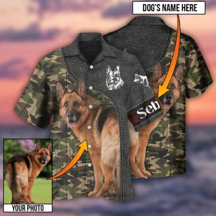 German Shepherd My Lovely Dog Custom Photo Personalized - Hawaiian Shirt - Owl Ohh - Owl Ohh