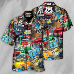 Car Route 66 Road Trip Puzzle - Hawaiian Shirt - Owl Ohh - Owl Ohh