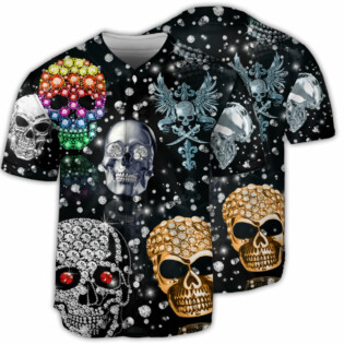 Skull Shiny Diamond - Baseball Jersey - Owl Ohh - Owl Ohh