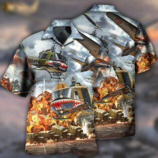Combat Aircraft Fly Sky Military Planes - Hawaiian Shirt - Owl Ohh - Owl Ohh