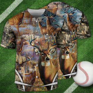 Hunting Deer Forest Hunting Lover - Baseball Jersey - Owl Ohh - Owl Ohh