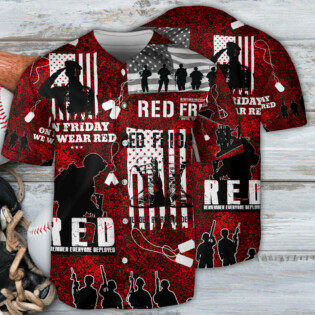 Veteran Red Friday With Boots - Baseball Jersey - Owl Ohh - Owl Ohh