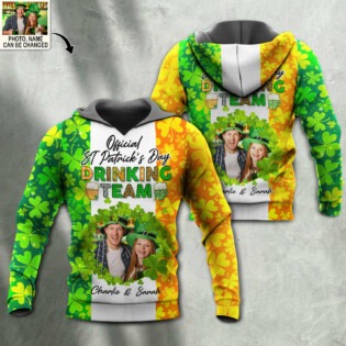 ST Patrick's Day Official Irish Drinking Team Beer Lover Custom Photo Personalized - Hoodie - Personalized Photo Gifts - Owl Ohh