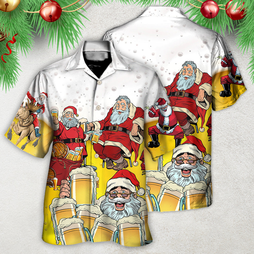 Christmas Santa I Want More Beer - Hawaiian Shirt - Owl Ohh - Owl Ohh