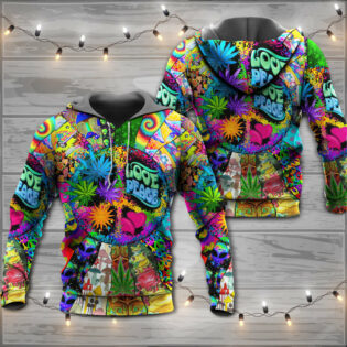 Hippie Alien Frogs Love Peace - Hoodie - Owl Ohh - Owl Ohh