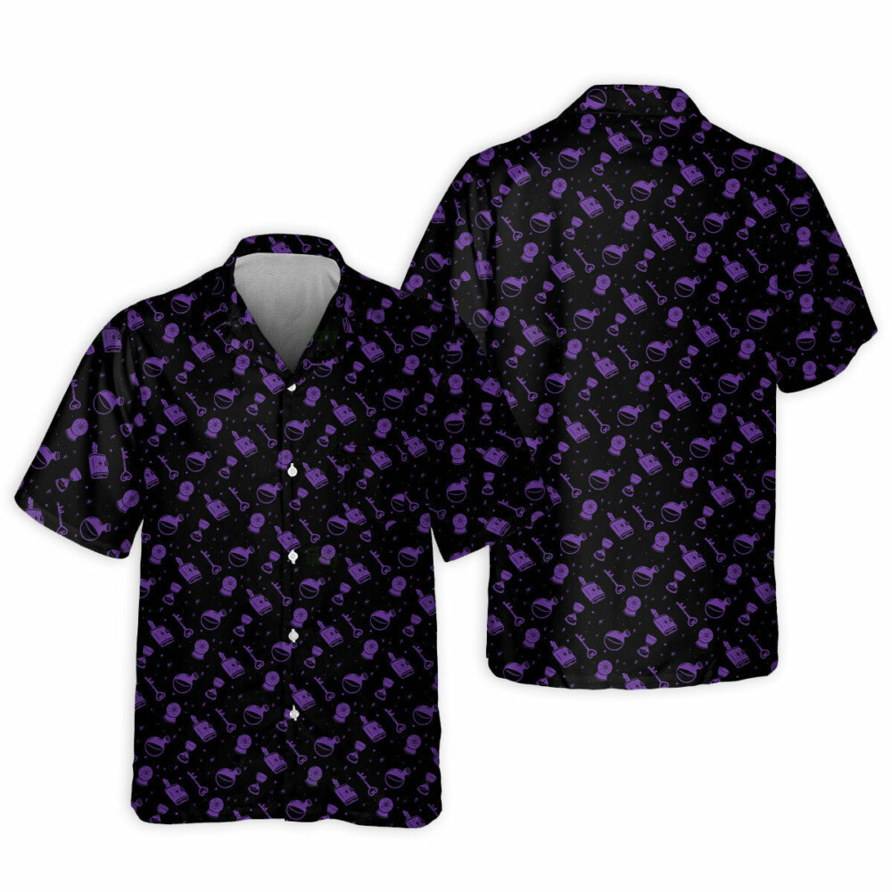DnD Magic Purple Pattern - Hawaiian Shirt - Owl Ohh - Owl Ohh