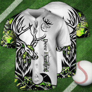 Hunting Deer Forest Hunting Lover Green Style - Baseball Jersey - Owl Ohh - Owl Ohh
