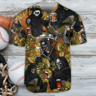 Beer Relax I Am Just Here For The Beer - Baseball Jersey - Owl Ohh - Owl Ohh