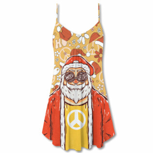 Christmas Santa Cutie Hippie Groovy - V-neck Sleeveless Cami Dress - Owl Ohh - Owl Ohh