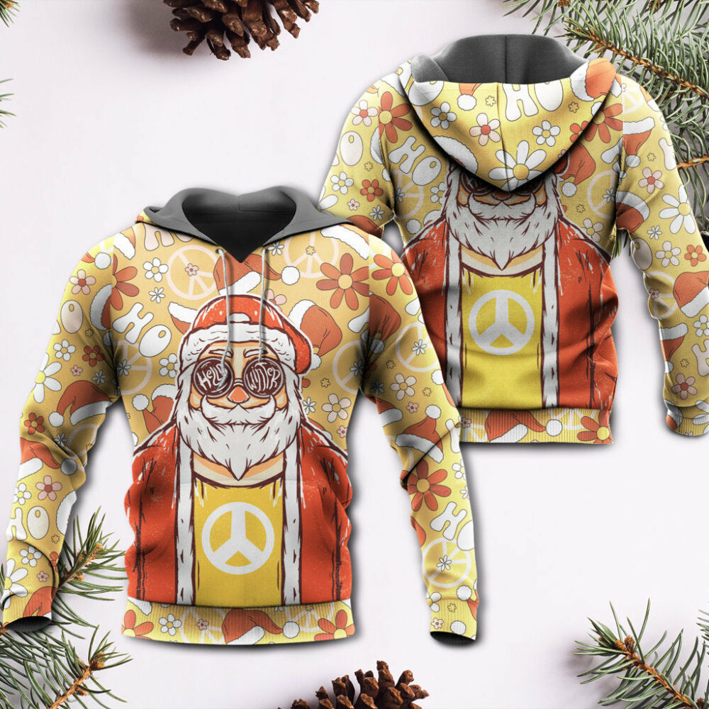 Christmas Santa Cutie Hippie Groovy - Hoodie - Owl Ohh - Owl Ohh