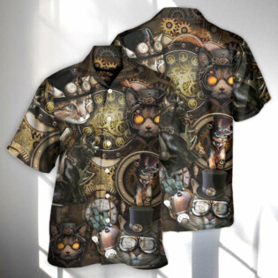 Cat Steampunk Art It's All About Magic - Hawaiian Shirt - Owl Ohh - Owl Ohh