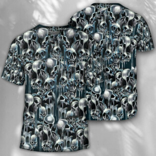 Skull It's Hot in Here - Round Neck T-shirt - Owl Ohh - Owl Ohh