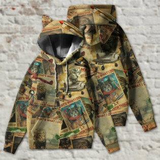 Cat Pilot Amazing Vintage Style - Ears Hoodie - Owl Ohh - Owl Ohh