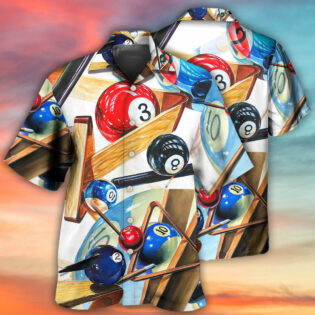 Billiard Pool Playing Games - Hawaiian Shirt - Owl Ohh - Owl Ohh