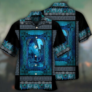 Dragon Blue Viking Pattern - Hawaiian Shirt - Owl Ohh - Owl Ohh