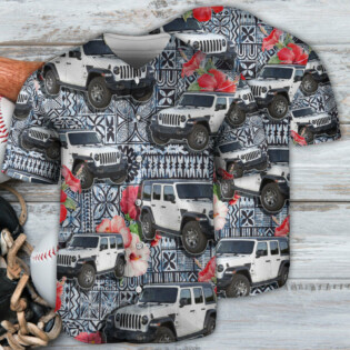 Jeep Flower Tropical Vibe - Baseball Jersey - Owl Ohh - Owl Ohh