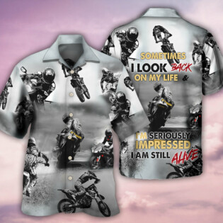 Motorcycle Sometimes I Look Back - Hawaiian Shirt - Owl Ohh - Owl Ohh