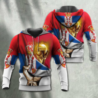 World Cup Qatar 2022 Serbia Will Be The Champion Flag Vintage - Hoodie - Owl Ohh - Owl Ohh