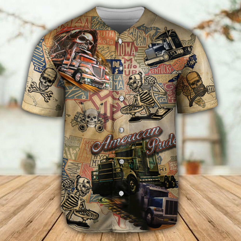Skull Love Life American Pride - Baseball Jersey - Owl Ohh - Owl Ohh