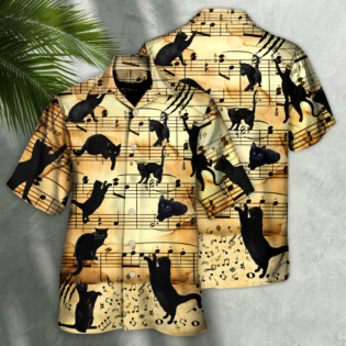 Cat Love Music Note - Hawaiian Shirt - Owl Ohh - Owl Ohh