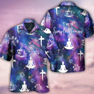 Coffee Jesus Dog Yoga - Hawaiian Shirt - Owl Ohh - Owl Ohh