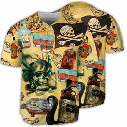 Skull Wine And Skull My Life - Baseball Jersey - Owl Ohh - Owl Ohh