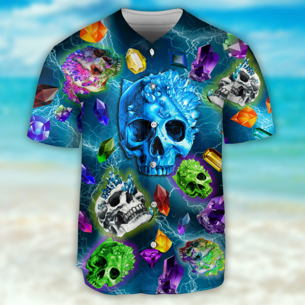 Skull The Magical Crystal - Baseball Jersey - Owl Ohh - Owl Ohh