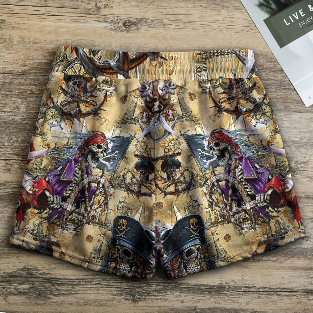 Skull Amazing Pirate Vintage - Women's Casual Shorts - Owl Ohh - Owl Ohh