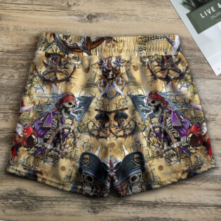 Skull Amazing Pirate Vintage - Women's Casual Shorts - Owl Ohh - Owl Ohh