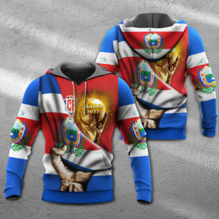 World Cup Qatar 2022 Costa Rica Will Be The Champion Flag Vintage - Hoodie - Owl Ohh - Owl Ohh