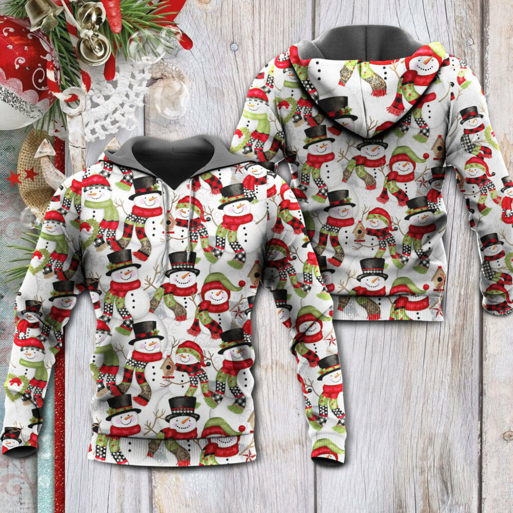 Christmas Snowman Family Happy Christmas - Hoodie - Owl Ohh - Owl Ohh