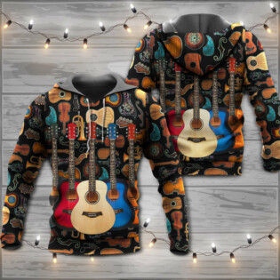 Guitar Lover Happy Life With Music - Hoodie - Owl Ohh - Owl Ohh