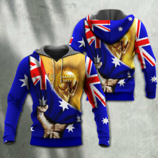 World Cup Qatar 2022 Australia Will Be The Champion Flag Vintage - Hoodie - Owl Ohh - Owl Ohh