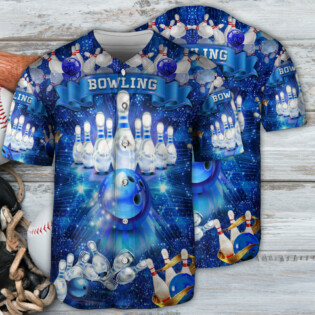 Bowling Is The Best Part Of My Day Blue - Baseball Jersey - Owl Ohh - Owl Ohh