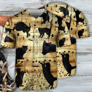 Black Cat In The Dark Scary - Baseball Jersey - Owl Ohh - Owl Ohh
