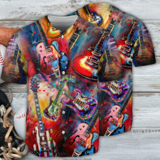 Guitar Music Mix Color Love Life Very Much - Baseball Jersey - Owl Ohh - Owl Ohh