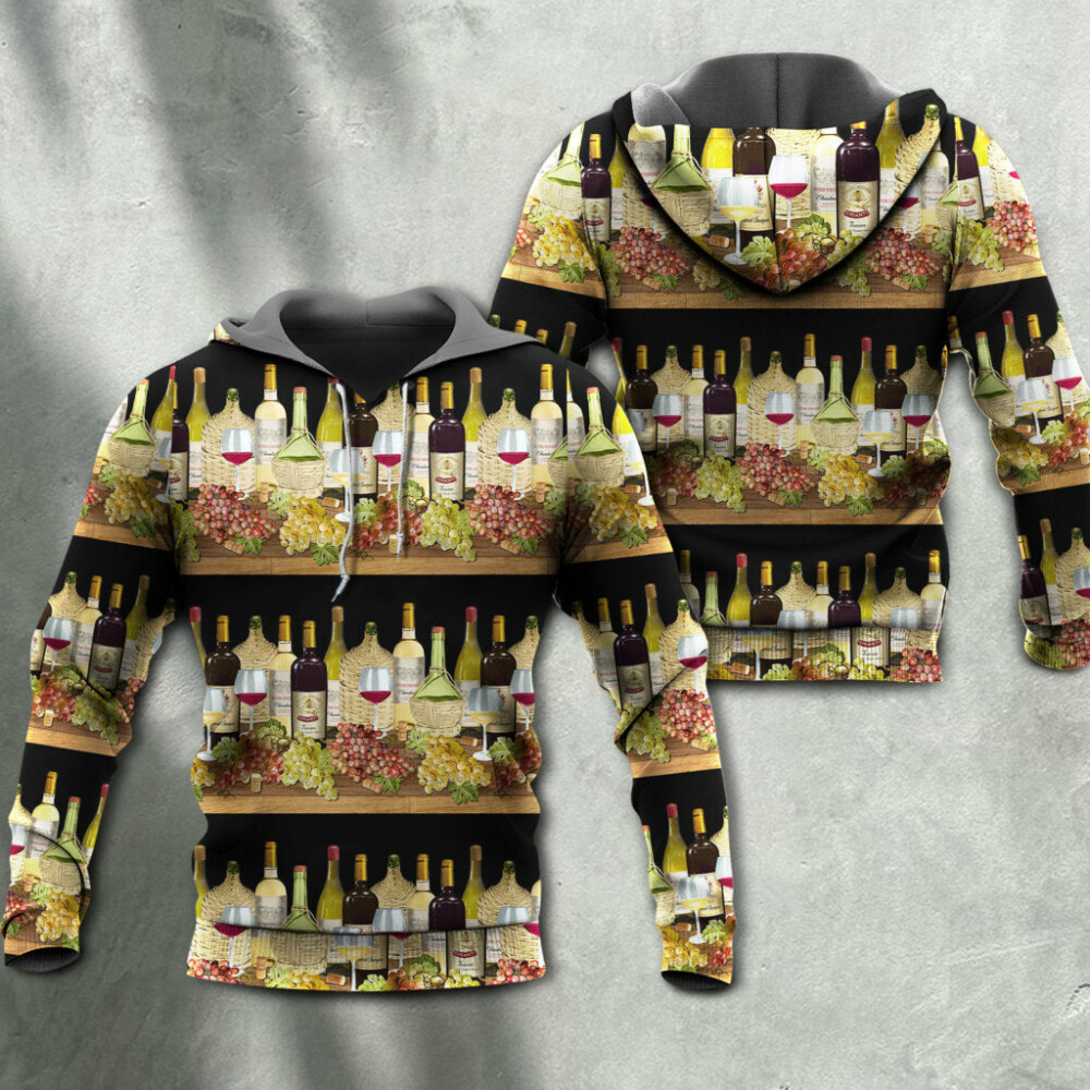 Wine Tasking Border Stripe - Hoodie - Owl Ohh - Owl Ohh