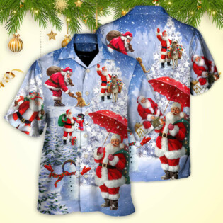 Christmas Santa Is Always With You Story Night Christmas Tree - Hawaiian Shirt - Owl Ohh - Owl Ohh