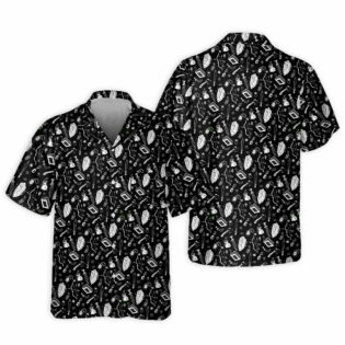 DnD Items Black And White - Hawaiian Shirt - Owl Ohh - Owl Ohh