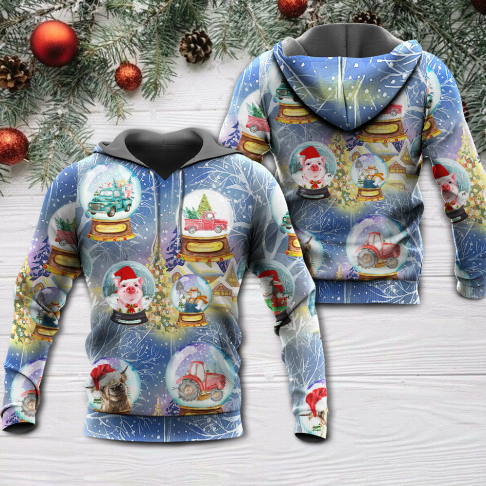 Christmas Farmer Xmas Funny Global - Hoodie - Owl Ohh - Owl Ohh