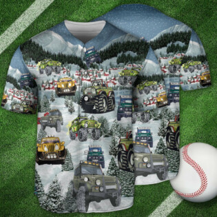 Jeep And Mountain Art - Baseball Jersey - Owl Ohh - Owl Ohh