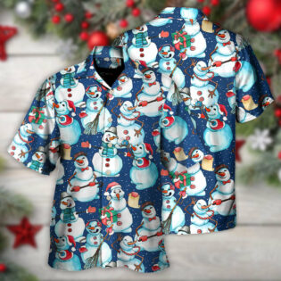Christmas Happy Snowman Xmas - Hawaiian Shirt - Owl Ohh for men and women, kids - Owl Ohh