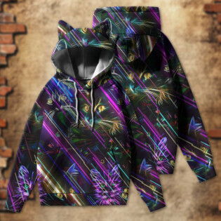 Cat Neon Light Style - Ears Hoodie - Owl Ohh - Owl Ohh
