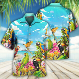 Parrot Beach And Sky Art - Hawaiian Shirt - Owl Ohh - Owl Ohh