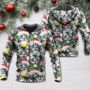 Christmas Meowy Xmas Cat Lover - Hoodie - Owl Ohh - Owl Ohh